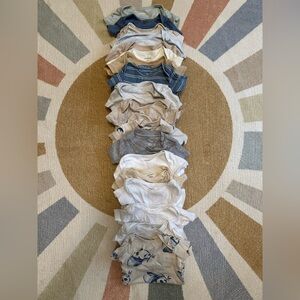 Assorted Baby Onesies in Neutral Tones (18 pieces)